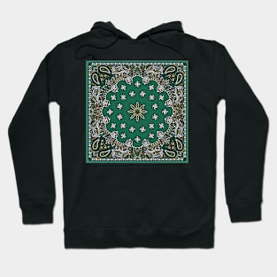 Bandana Pattern (green tones) Hoodie